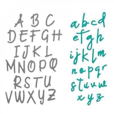 Fustella Sizzix Thinlits Set alfabeto maiuscolo e minuscolo - 663421