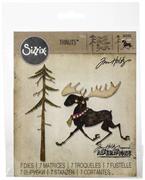 Sizzix Thinlits Dies By Tim Holtz 12/Pkg-Merry Moose