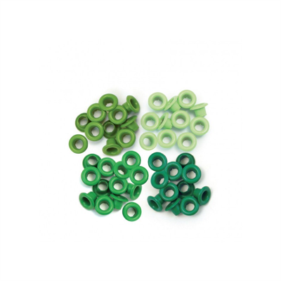 60  STANDARD SIZE EYELETS WE R MEMORY KEEPERS - GREEN