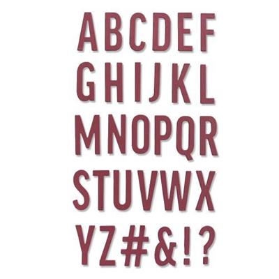 Sizzix Thinlits - Bold Alphabet - Alfabeto in grassetto - art. 665072 - Sizzix