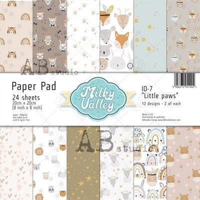 PAPER PAD  LITTLE PAWS MILKY VALLEY
													20X20