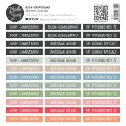 MODASCRAP SENTIMENT STRIPS - BUON COMPLEANNO