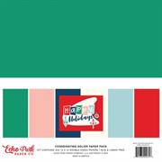 Echo Park Happy Holidays Coordinating Solids Paper Pack 30x30cm
