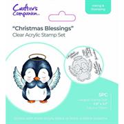 Crafter's Companion Clear Stamp Cute Penguin Christmas Blessings