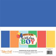 Make A Wish Birthday Boy 12x12 Inch Coordinating Solids Paper Pack