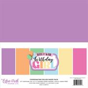 Make A Wish Birthday Girl 12x12 Inch Coordinating Solids Paper Pack