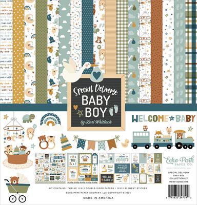 Echo Park Special Delivery Baby Boy Collection Kit 30x30cm