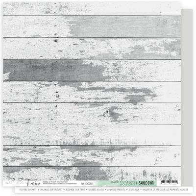 FOGLIO SINGOLO LES ATELIERS DE KARINE -BACK TO BASICS BOIS GRIS 12X12 F/R