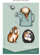 Vaessen Creative • Timbri Trasparenti Guinea Pigs 4 7pz