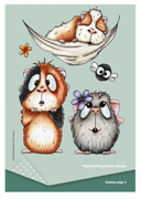 Vaessen Creative • Timbri Trasparenti Guinea Pigs 1 7pz