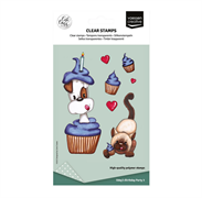 Vaessen Creative • Timbre Trasparenti Odey's Birthday Party 3 10pz