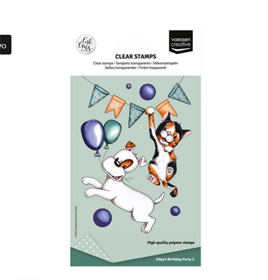 Vaessen Creative • Timbre Trasparenti Odey's Birthday Party 2 12pz
