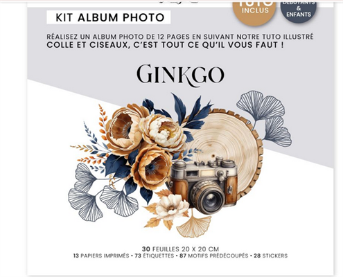 FLORILEGES Kit créatif album GINKGO