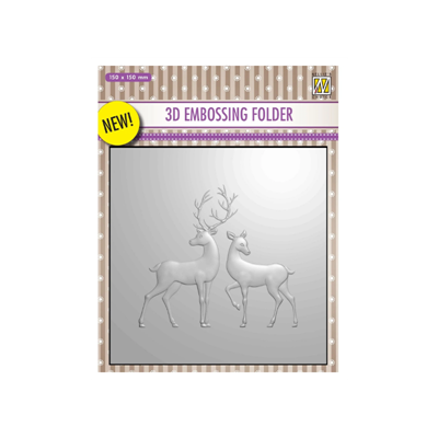 Nellie's Choice • 3D Embossing Folder Christmas Reindeer