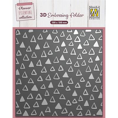 Nellie’s Choice 3D Embossing Folder - Triangles - EF3D088