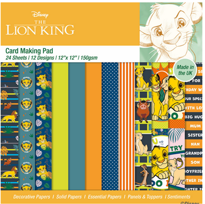 The Lion King 12x12 Inch Card Making Pad