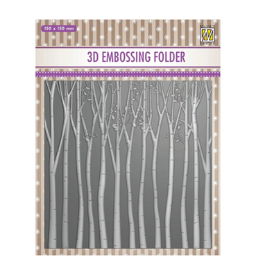 Cartella per Embossing Sfondo Alberi 15x15cm