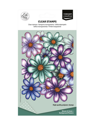 Vaessen Creative • Timbro Trasperente by Carla Creates Background Flowers