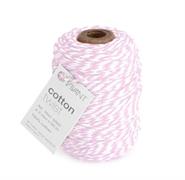 COTTON TWIST BIANCO/ROSA  50MT