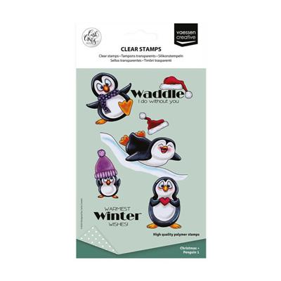 Vaessen Creative Clear Stamp CREATES CHRISTMAS PENGUIN 1 by Carla Creates