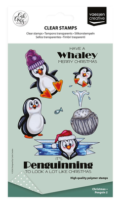 Vaessen Creative • Timbri Trasparenti by Carla Creates Christmas Penguin 2 13pz