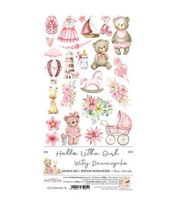 CRAFT O' CLOCK  HELLO LITTLE GIRL SET RITAGLIABILI 1O FOGLI 15,5X30,5