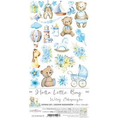 CRAFT O' CLOCK HELLO LITTLE BOY -  SET RITAGLIABILI 18 FOGLI 15,5X30,5